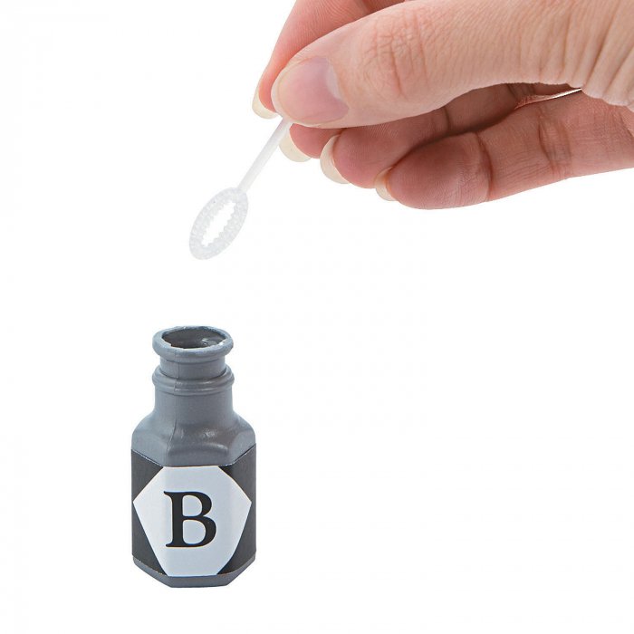 Personalized Monogram Silver Mini Bubble Bottles (48 Unit(s))