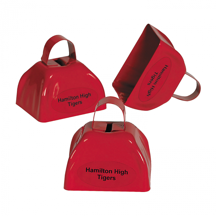 Red Personalized Cowbells (Per Dozen)
