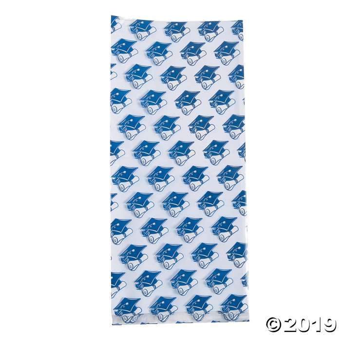 Blue Graduation Cellophane Bags (Per Dozen)