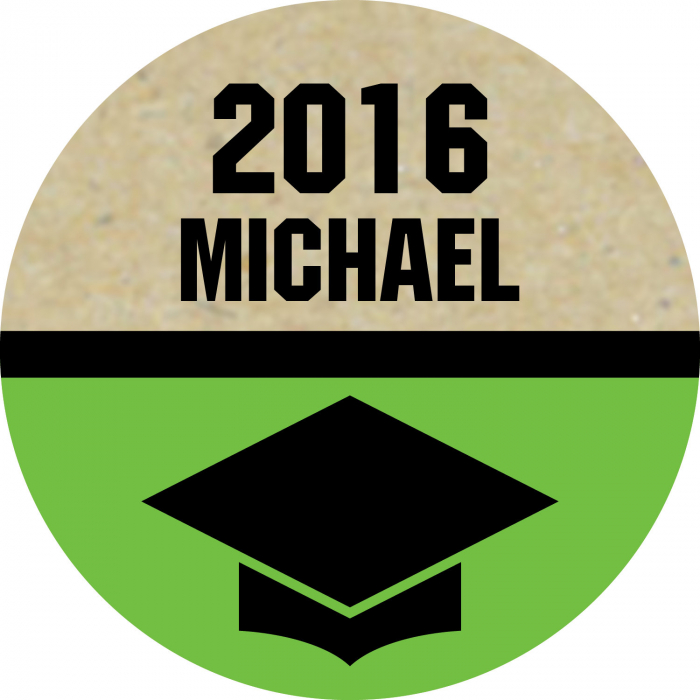 Personalized Bold Graduation Hershey's® Kisses® Stickers (60 Piece(s))
