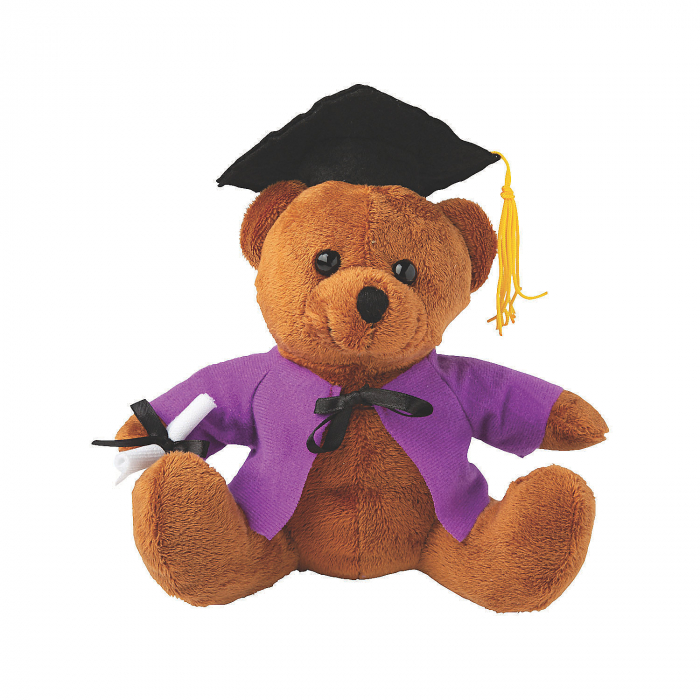 Personalized Graduation Stuffed Bear - Purple