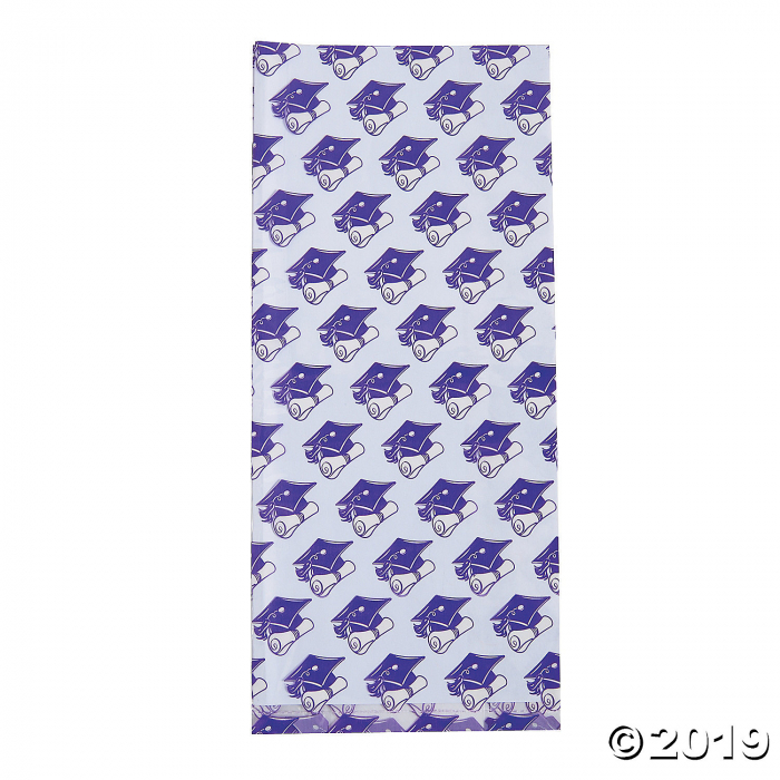 Purple Graduation Cellophane Bags (Per Dozen)