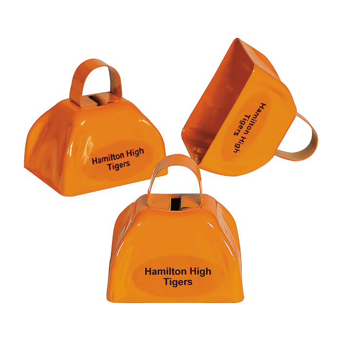 12 PC Personalized White Cowbells