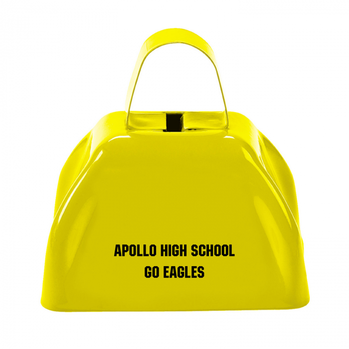 Yellow Personalized Cowbells (Per Dozen)