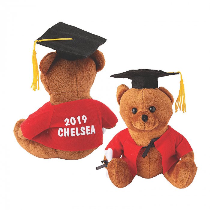 Personalized Graduation Stuffed Bear - Red