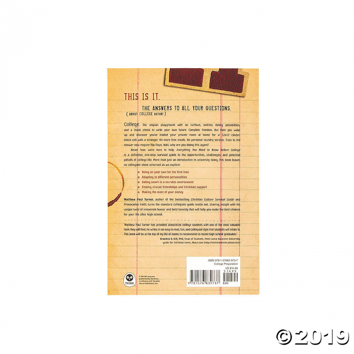 Everything You Need to Know Before College Book (1 Piece(s))