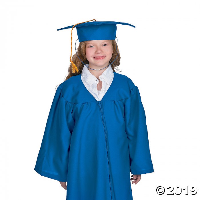 Kids' Blue Matte Elementary School Graduation Mortarboard with Tassel (1 Piece(s))