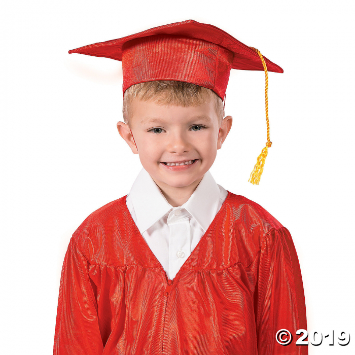 Kids' Red Elementary School Graduation Mortarboard