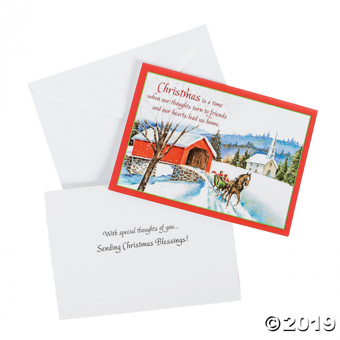 Covered Bridge Religious Christmas Cards (25 Piece(s))