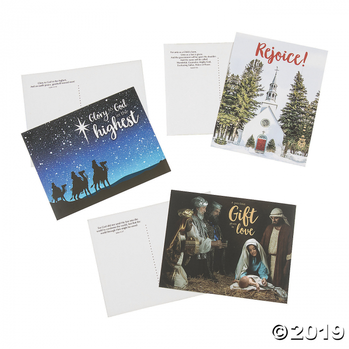 Christmas Postcards with Bible Verse (Per Dozen)