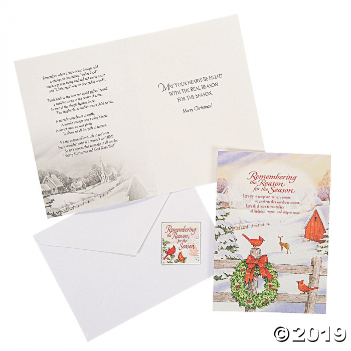 Winter Village Christmas Cards with Magnet (25 Piece(s))