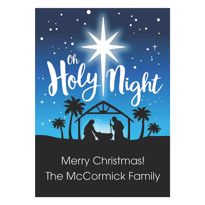 Personalized Nativity Silhouette Christmas Cards (25 Piece(s))