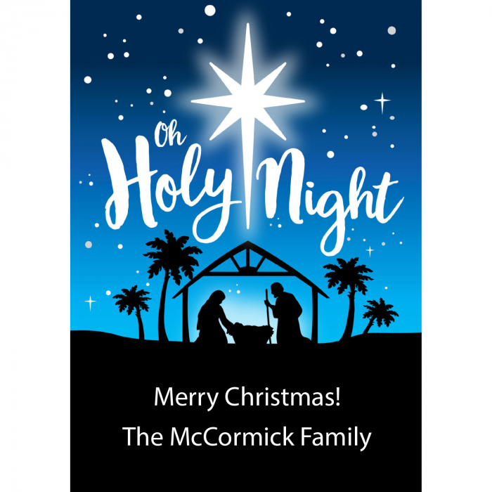Personalized Nativity Silhouette Christmas Cards (25 Piece(s))