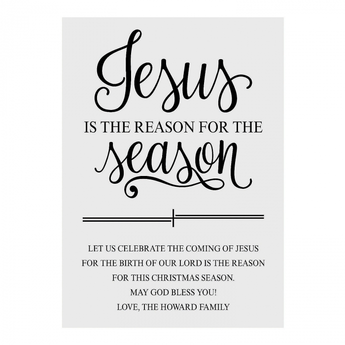 Custom Photo Reason for the Season Christmas Cards (25 Piece(s))