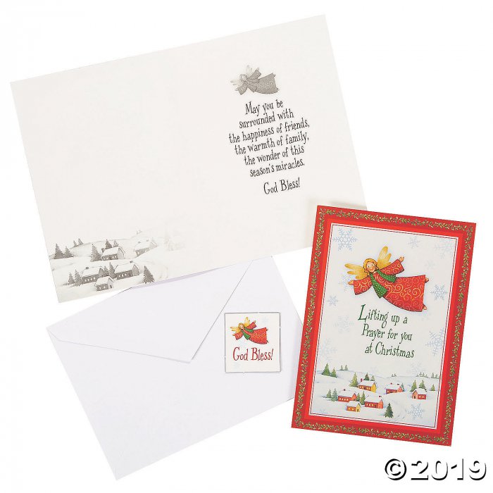 Lifting Angel Christmas Cards with Magnet (25 Piece(s))