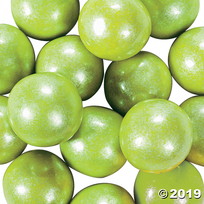 Large Shimmer Lime Green Gumballs (105 Piece(s))