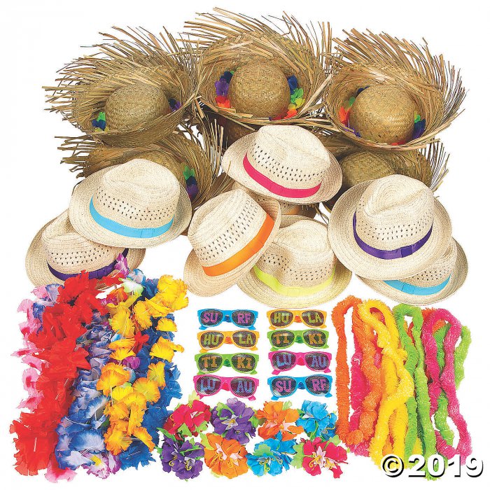 Luau Wearables Assortment for 50 (156 Piece(s))