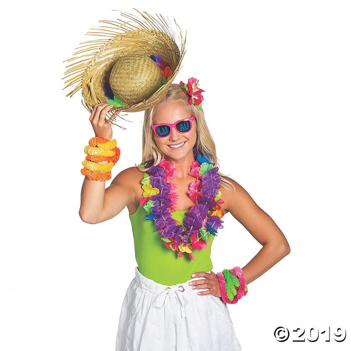 Luau Wearables Assortment for 50 (156 Piece(s))