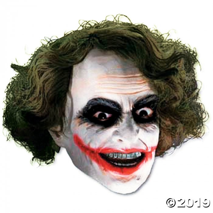 Vinyl 3/4 Joker Mask with Hair