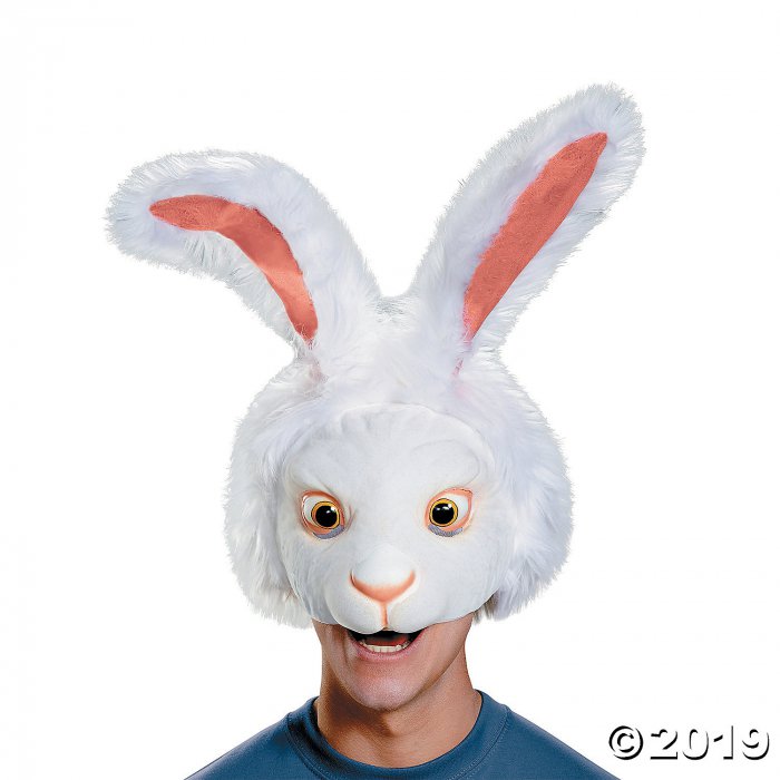 Adults' White Rabbit Mask (1 Piece(s))