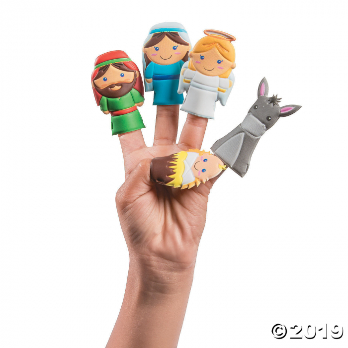 Nativity Puffy Molded Finger Puppets (10 Piece(s)) Nativity Puffy Molded Finger Puppets (10 Piece(s))