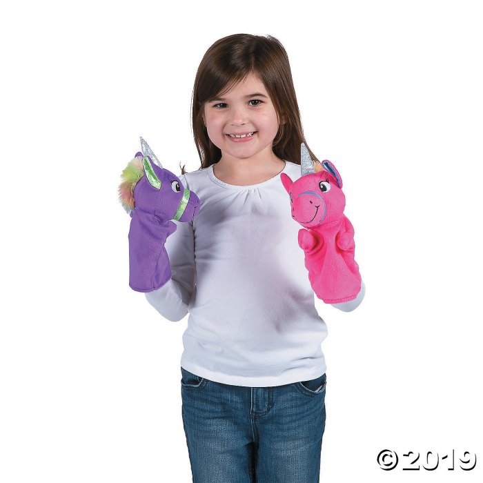 Plush Unicorn Hand Puppets (Per Dozen)