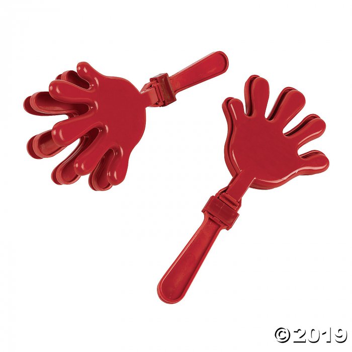 Red Hand Clappers (Per Dozen)