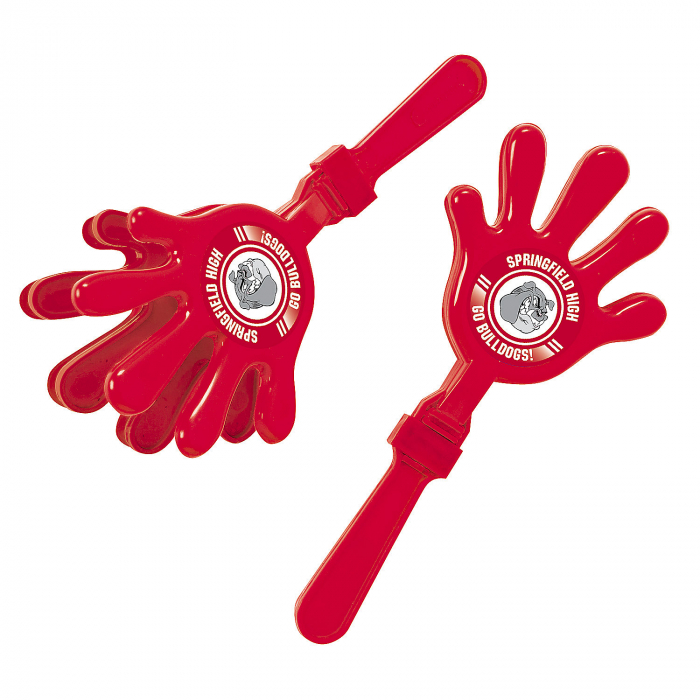Red Team Spirit Custom Photo Hand Clappers (Per Dozen)