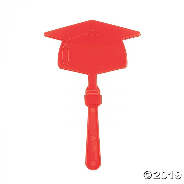 Red Graduation Mortarboard Clappers (Per Dozen)