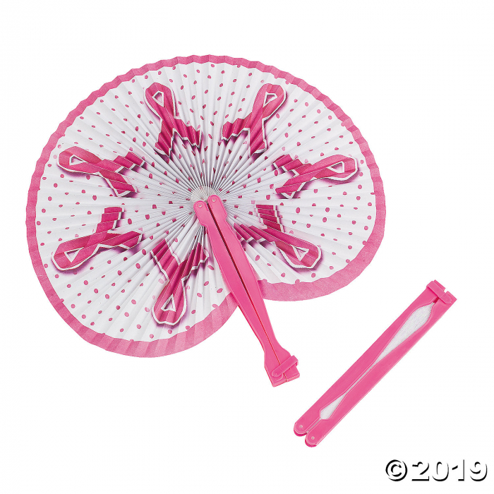 Breast Cancer Awareness Folding Hand Fans (Per Dozen) Breast Cancer Awareness Folding Hand Fans (Per Dozen)