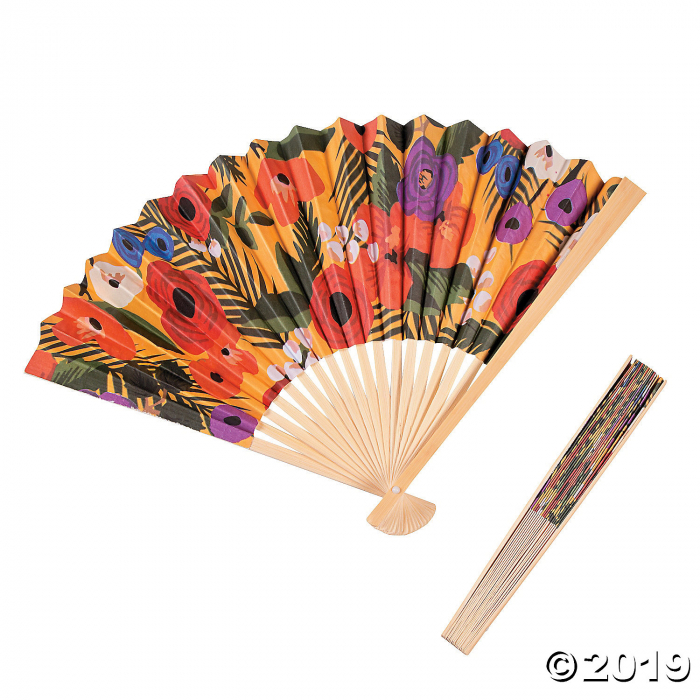 Cuban Party Folding Fans (Per Dozen) Cuban Party Folding Fans (Per Dozen)
