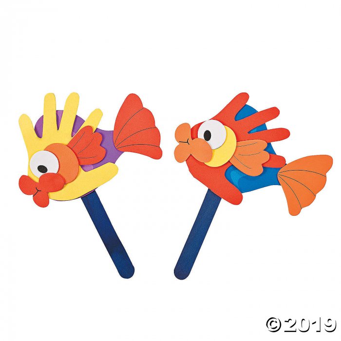 Handprint Fish Puppet Craft Kit (Makes 12)