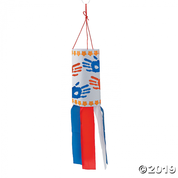 Patriotic Handprint Windsock Craft Kit (Makes 12)