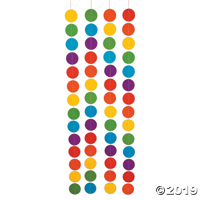 Rainbow Polka Dots Hanging Decoration (1 Set(s))