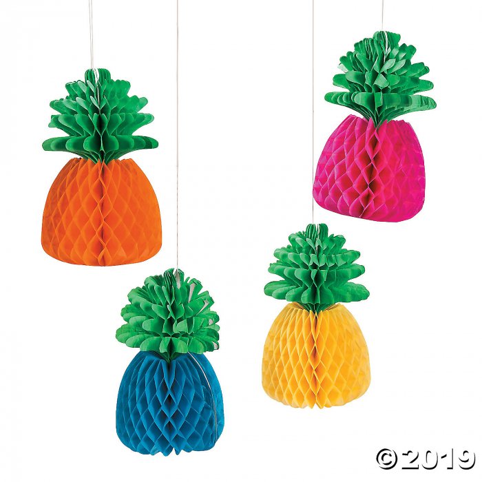 Bright Pineapple Hanging Paper Lanterns (1 Set(s))