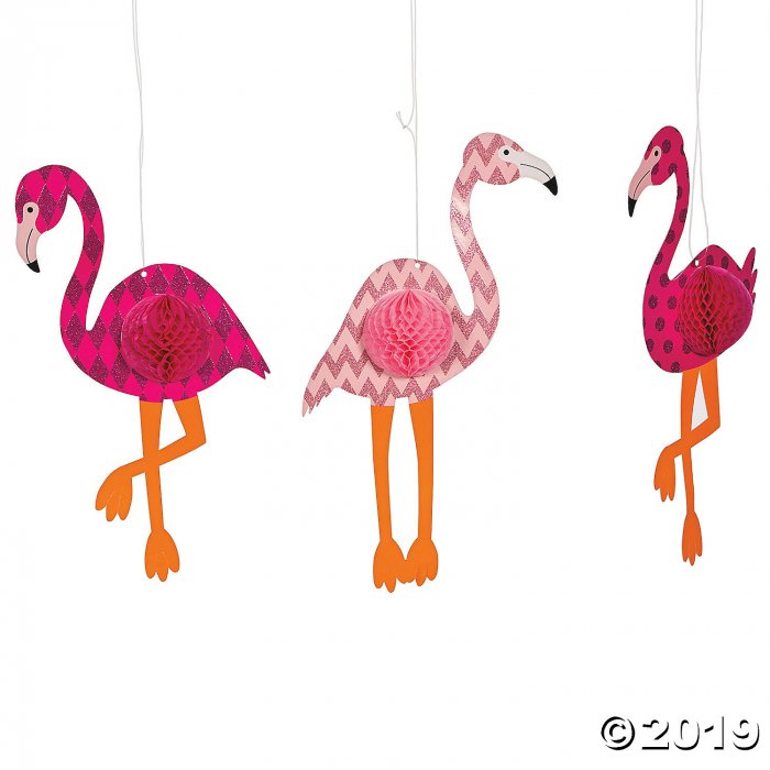 Flamingo Hanging Decorations (1 Set(s))