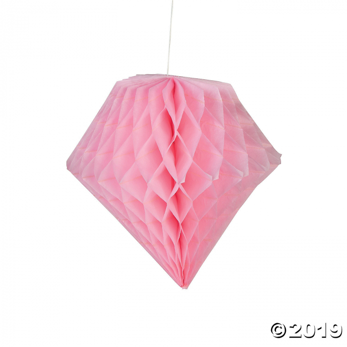 Light Pink Diamond Tissue Paper Hanging Decorations (1 Set(s