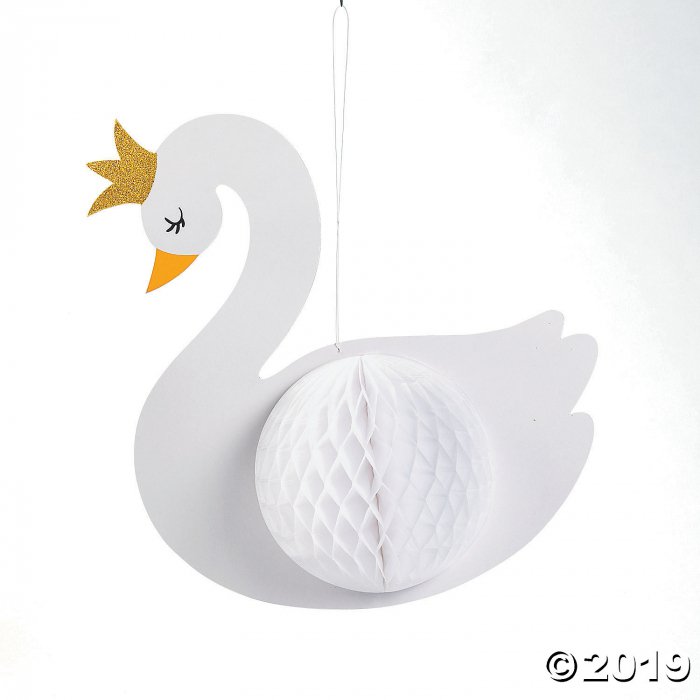 Sweet Swan Hanging Décor with Tissue (1 Set(s))