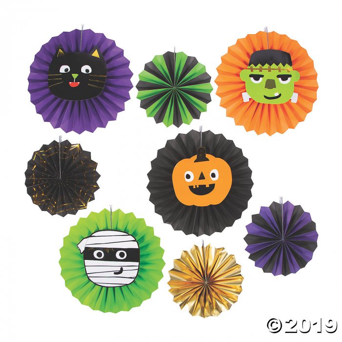 Ghoul Gang Hanging Fans Halloween Decorations (8 Piece(s))