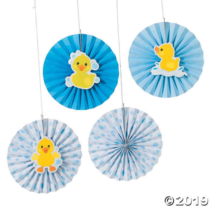 Rubber Ducky Hanging Fans (Per Dozen) Rubber Ducky Hanging Fans (Per Dozen)