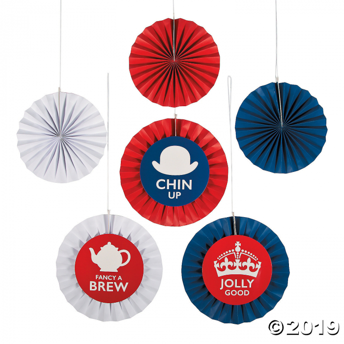 British Party Hanging Fans (Per Dozen)