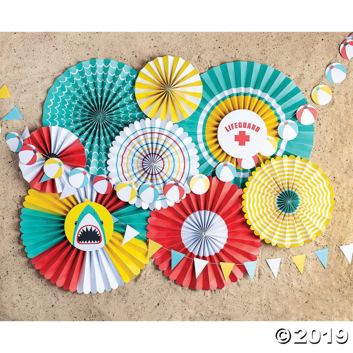 My Mind's Eye Pool Party Hanging Fans (8 Piece(s))