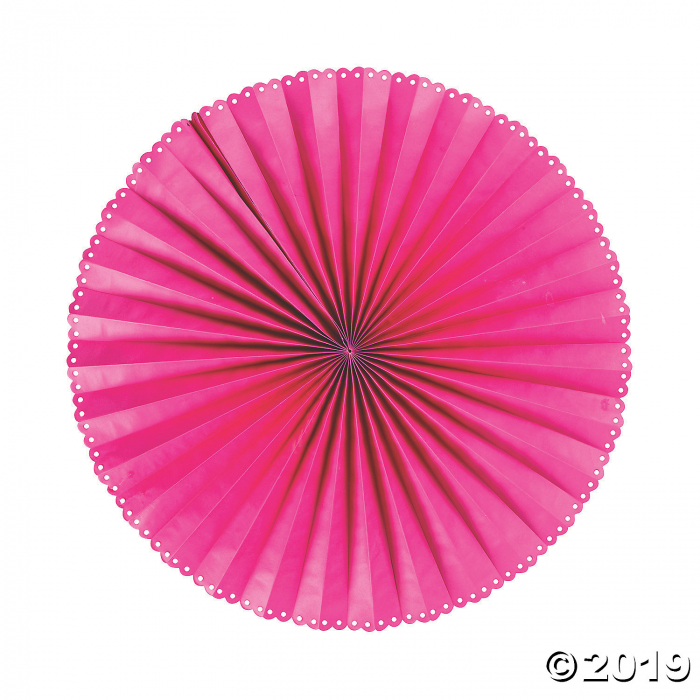 Giant Pink Hanging Paper Fans (6 Piece(s))