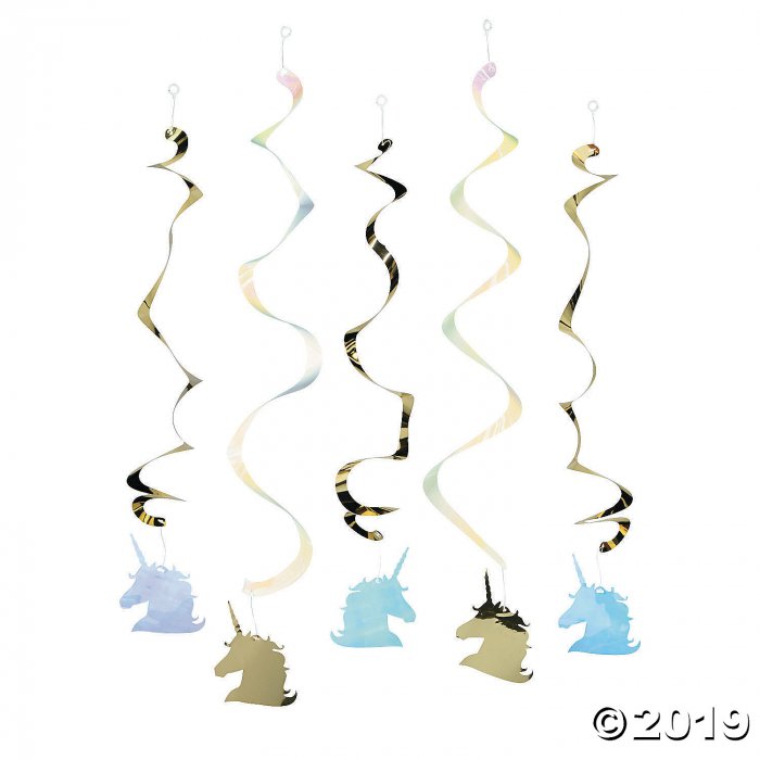 Sparkle Unicorn Hanging Swirls (5 Piece(s))
