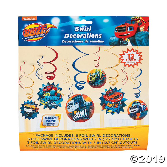 Blaze and the Monster Machines Hanging Swirls (Per Dozen)