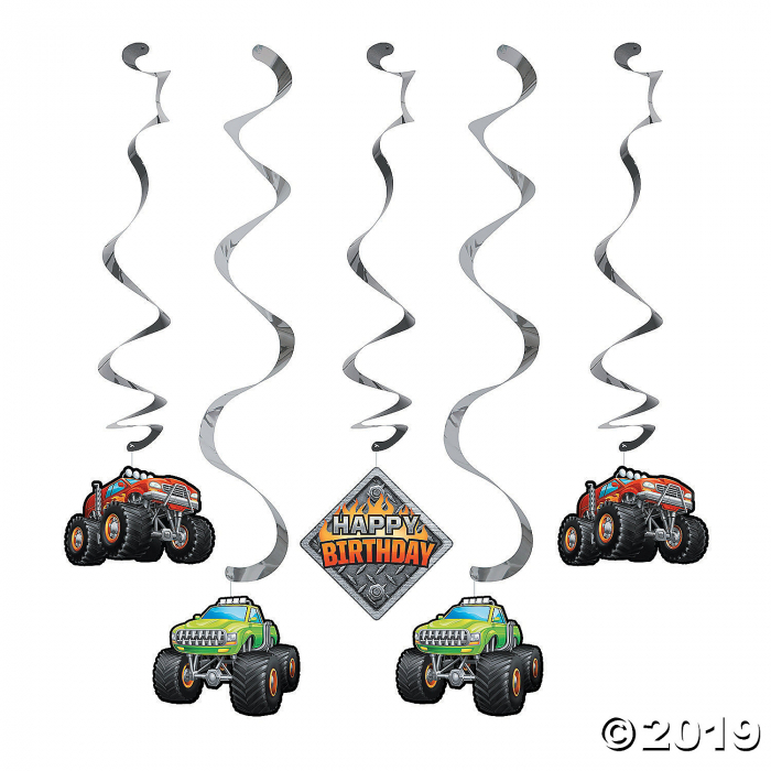 Monster Truck Party Hanging Swirls (5 Piece(s))