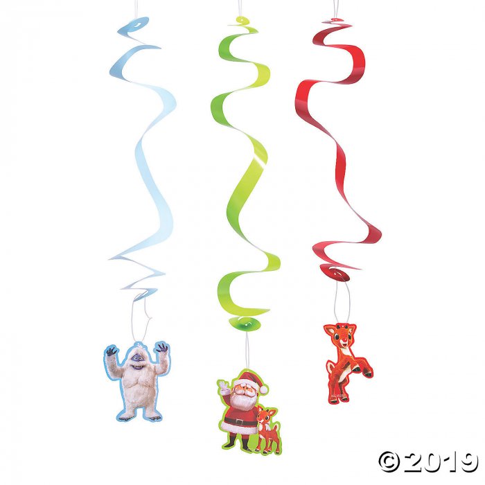 Rudolph the Red-Nosed Reindeer® Hanging Swirls (Per Dozen)