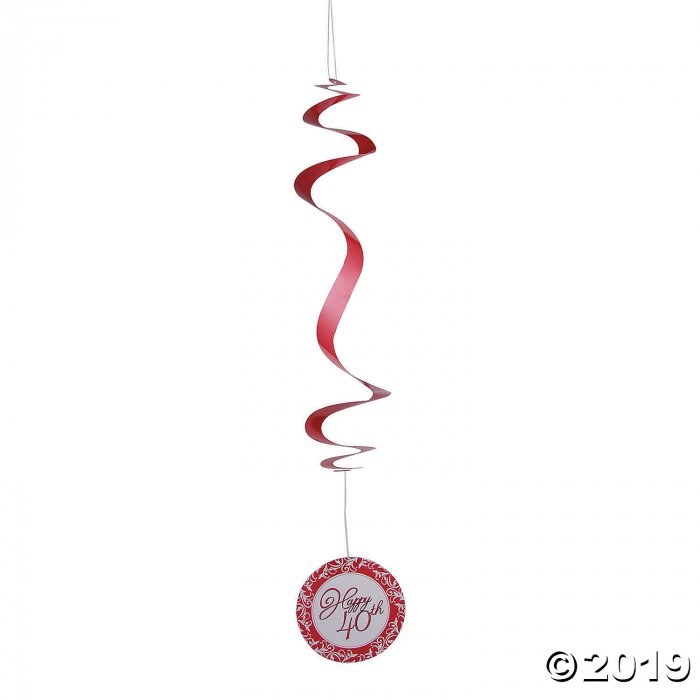 40th Anniversary Hanging Swirls (Per Dozen)