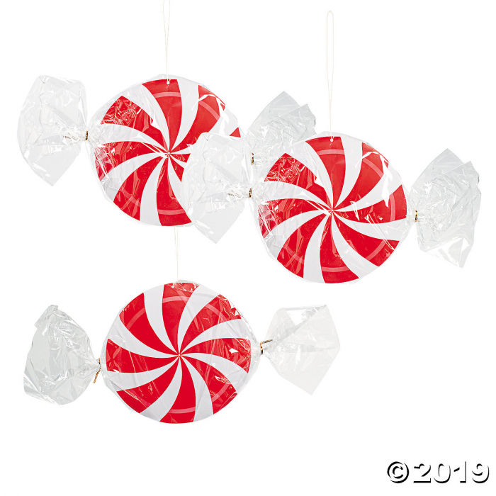 Peppermint Swirl Hanging Decorations (1 Set(s))