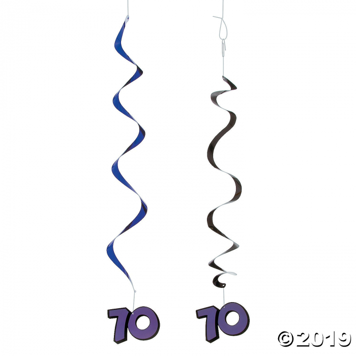 70th Birthday Hanging Swirl Decorations (5 Piece(s)) 70th Birthday Hanging Swirl Decorations (5 Piece(s))